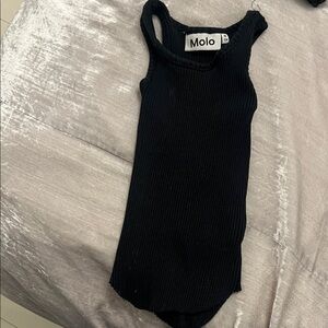 Molo Classic Black Ribbed Bodysuit